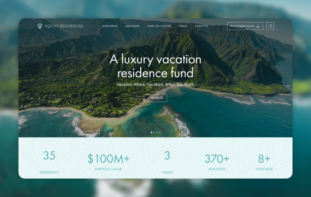 Equity Residences Case Study | Luxury Booking Platform | Cubes